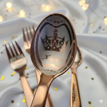 LUXORY Personalized Children cutlery set engraved with CUSTOM Name