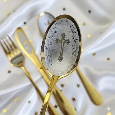 LUXORY Personalized Children cutlery set engraved with CUSTOM Name