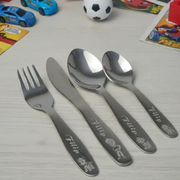 PAW PATRUL Personalized  Children cutlery set engraved with CUSTOM Name and Cartoon  